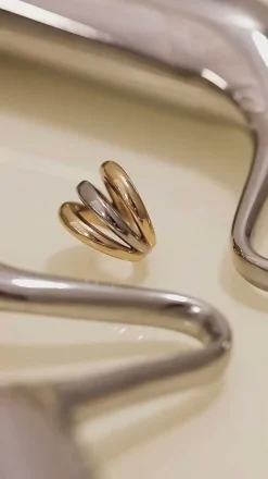 Bague Faustine Dore Coeur Rouge