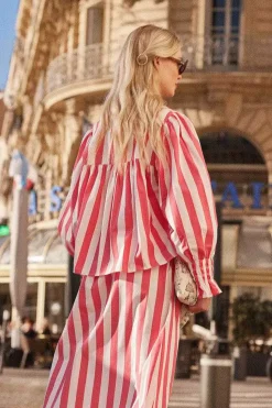 Blouse Ophelie Rayures Rose
