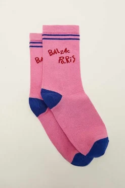 Chaussettes Love Bisou Rose Et Bleu