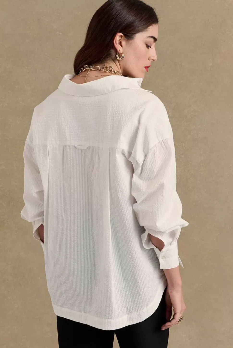 Chemise Arthus Seersucker Blanc
