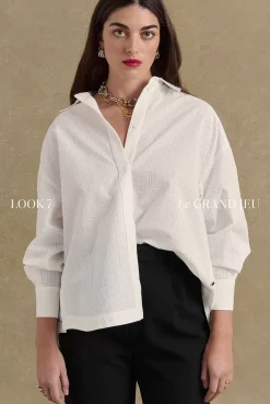 Chemise Arthus Seersucker Blanc