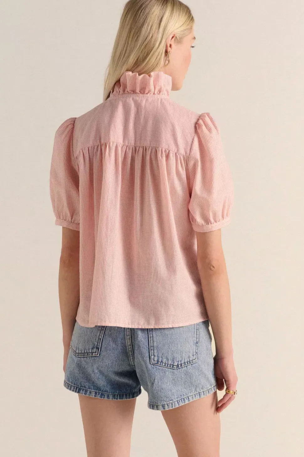 Chemise Baignade Rayures Corail Irise