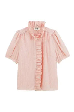 Chemise Baignade Rayures Corail Irise