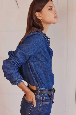 Chemise Belkis Bleu Midi