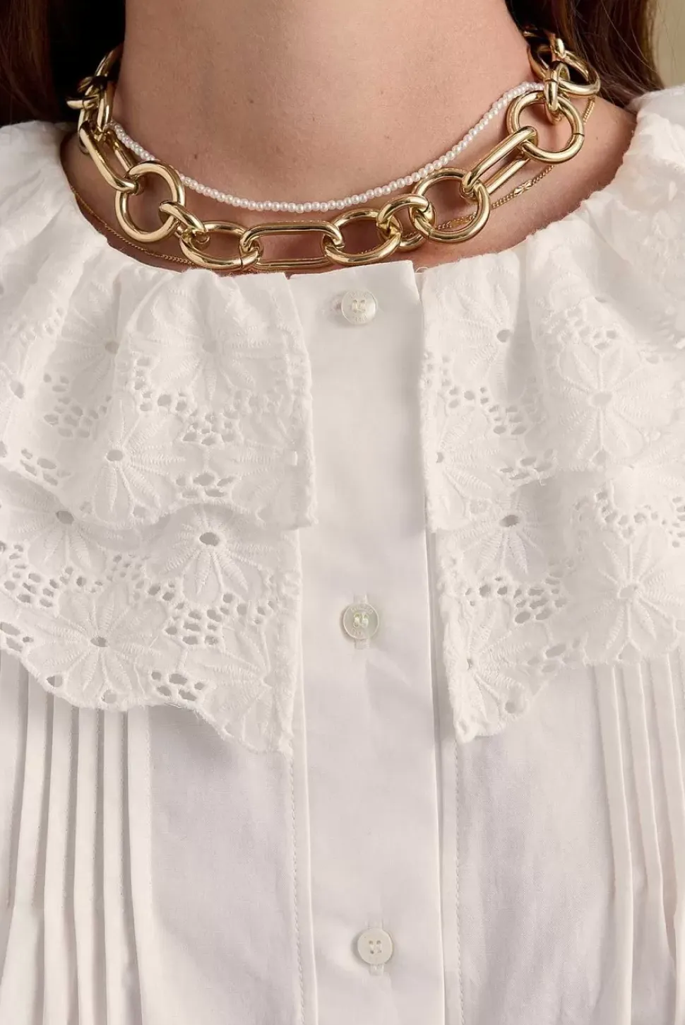 Chemise Fossette Blanc Naturel