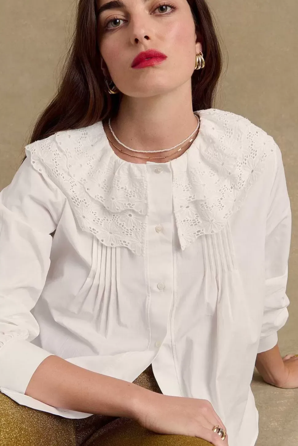 Chemise Fossette Blanc Naturel