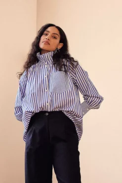 Chemise Leonor Rayures Blanc Et Bleu