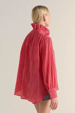 Chemise Leonor Vichy Rose Et Rouge