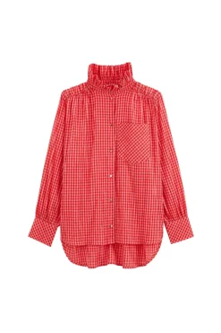 Chemise Leonor Vichy Rose Et Rouge