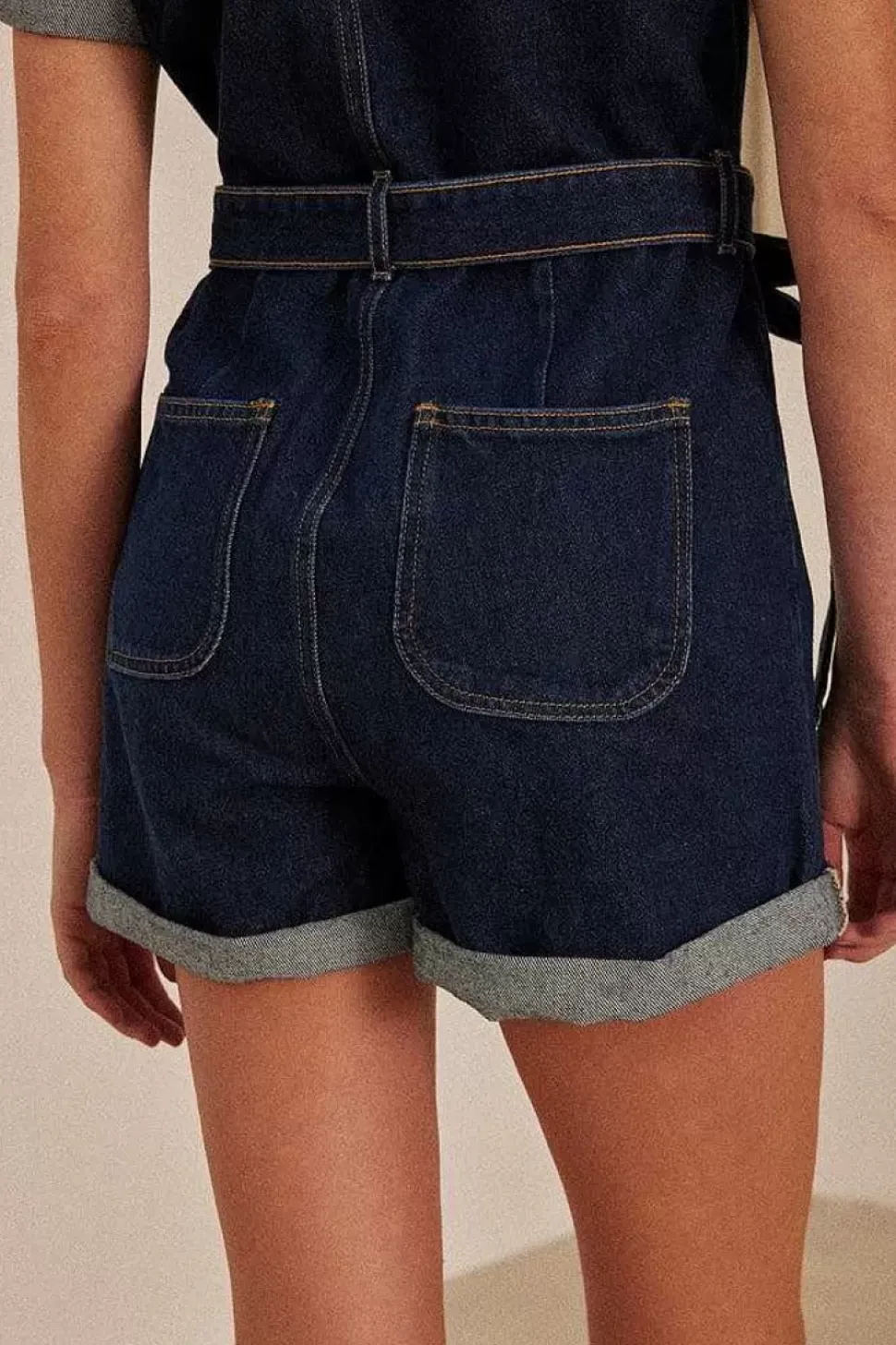 Combinaison Floralie Jean Bleu Minuit