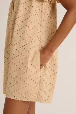 Combishort Jade Broderie Anglaise Beige