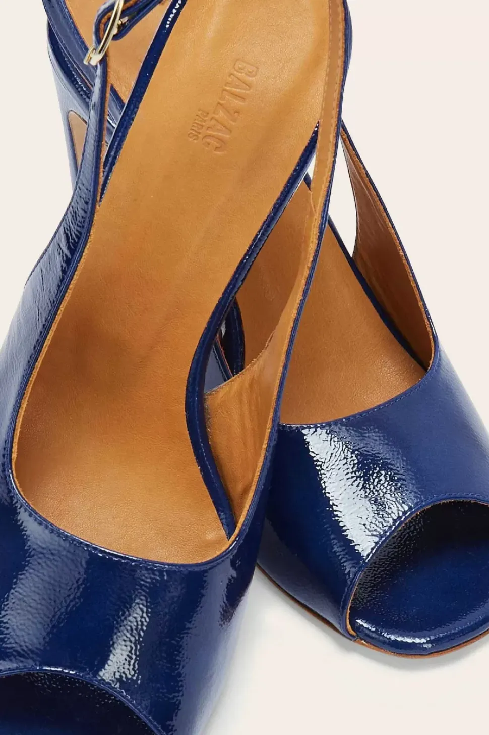 Escarpins Ode Vernis Froisse Bleu Nuit
