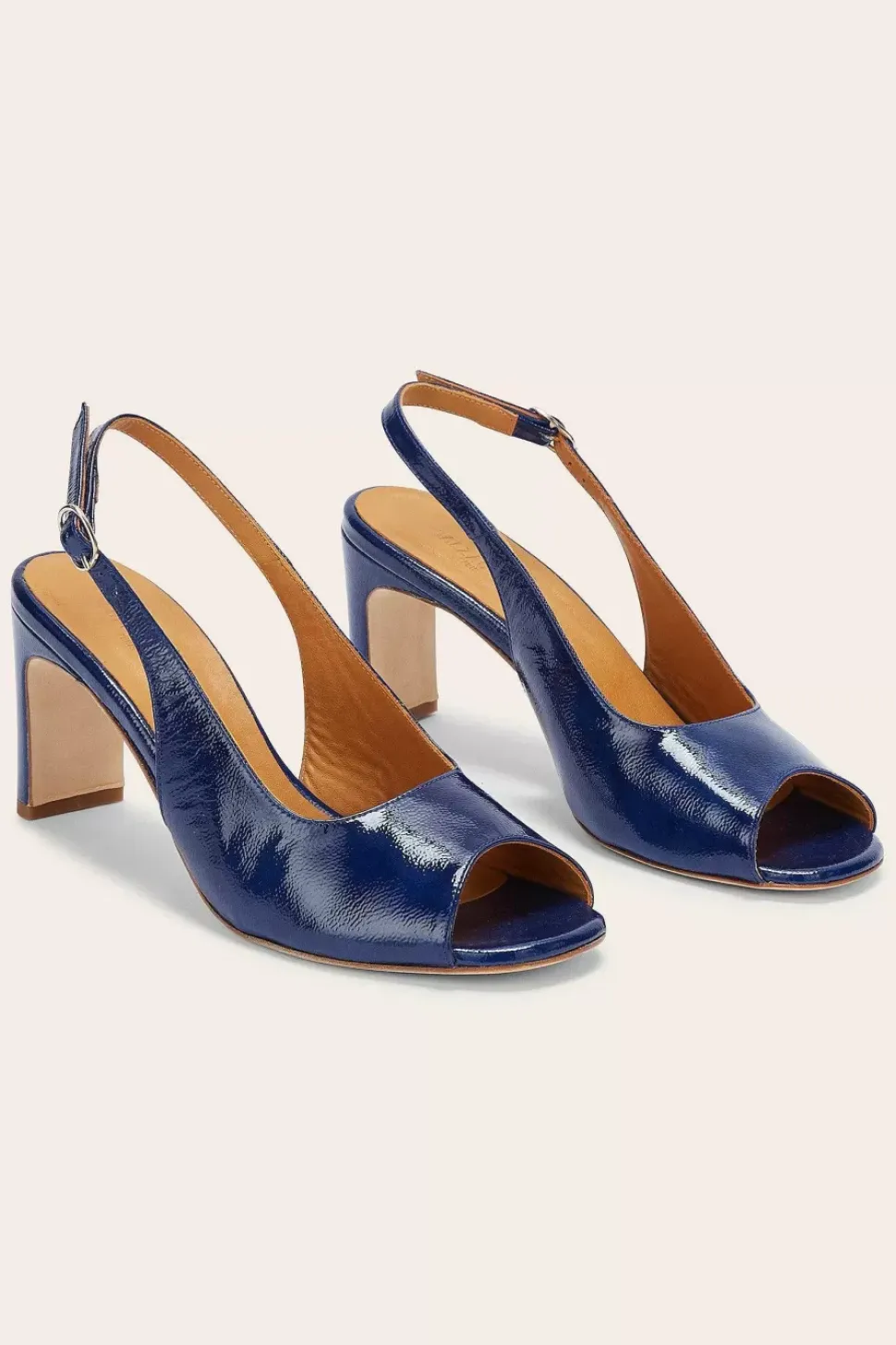 Escarpins Ode Vernis Froisse Bleu Nuit