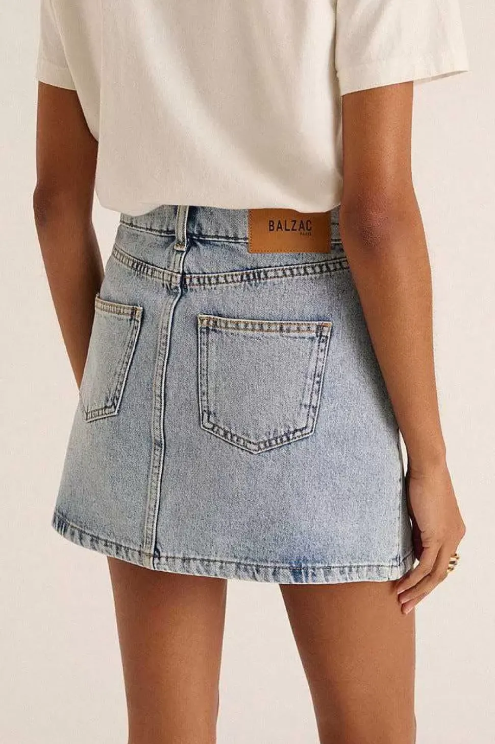 Mini-Jupe Sixtine Bleu Glacier