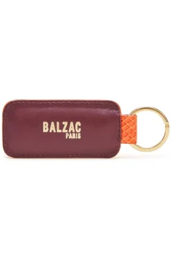 Porte-Cles Nestor Orange Et Bordeaux
