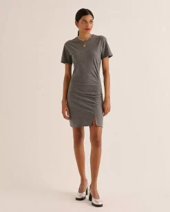Robe Floreal Gris Anthracite