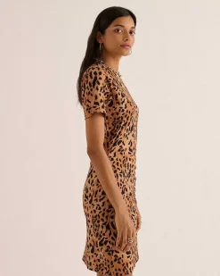 Robe Floreal Guepard Cappuccino