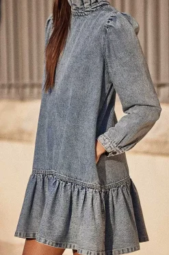 Robe Ondine Bleu Glacier