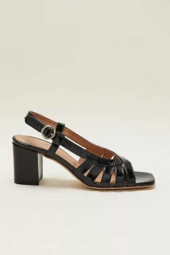 Sandales Prudence Vernis Froisse Noir