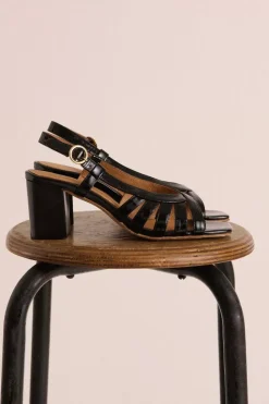 Sandales Prudence Vernis Froisse Noir