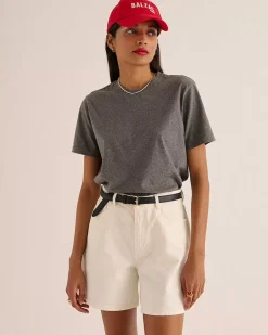 Short Maylone Jean Blanc Perle