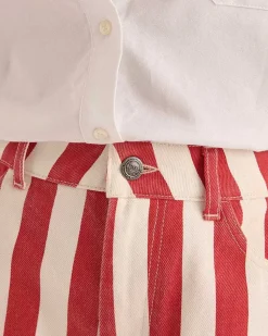 Short Triomphe Rayures Rouge Et Blanc