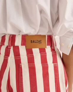 Short Triomphe Rayures Rouge Et Blanc