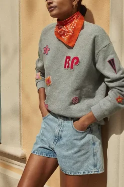 Sweat-Shirt Harlow Patch Gris
