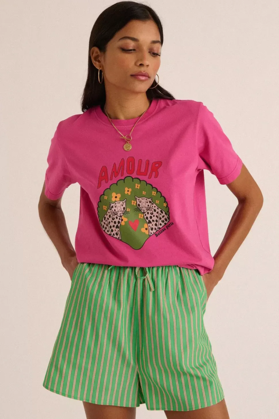 Tee-Shirt Bree Amour De Leo Rose