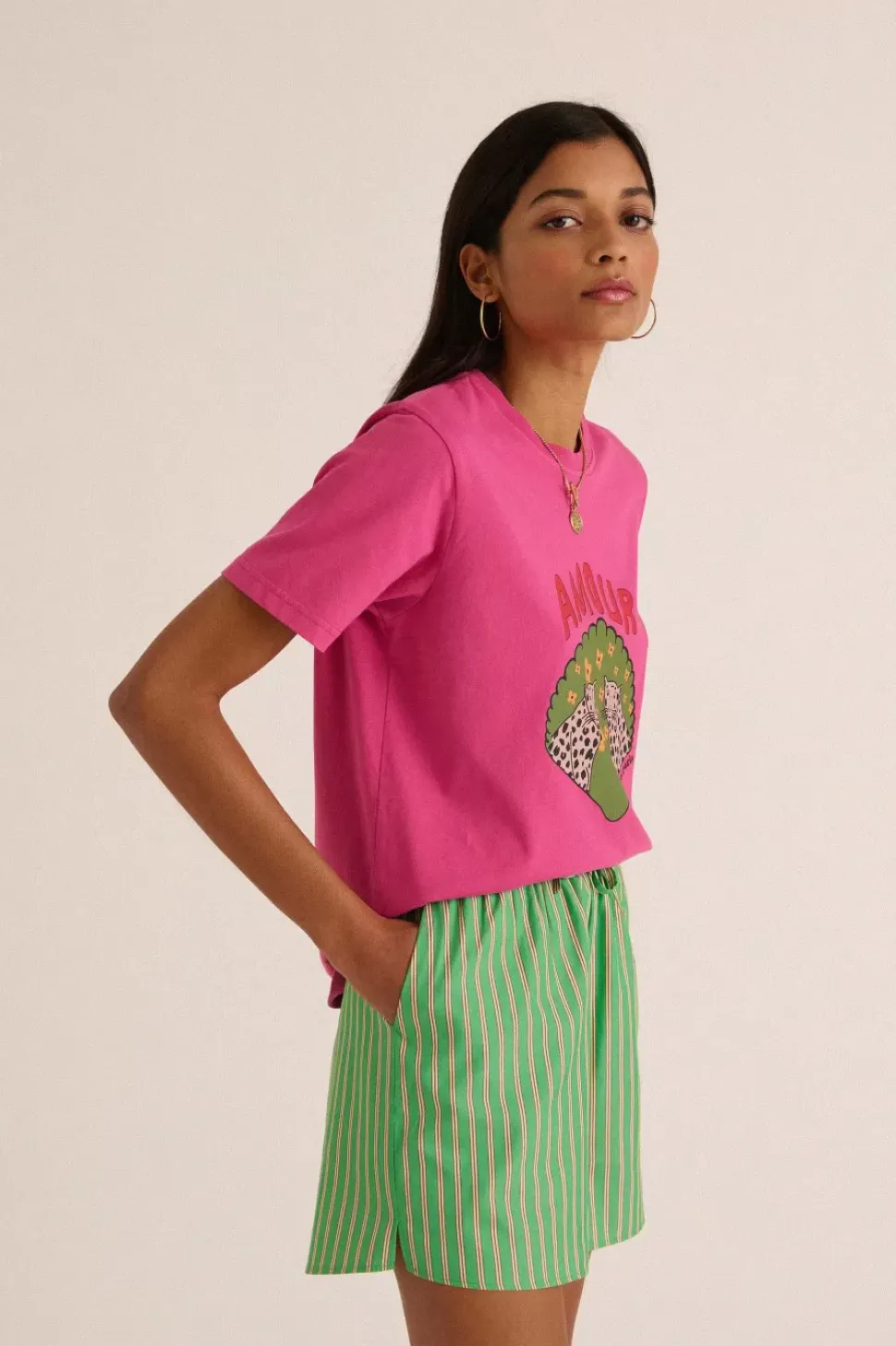Tee-Shirt Bree Amour De Leo Rose