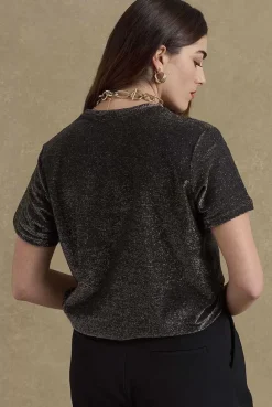 Tee-Shirt Son Noir Irise Dore