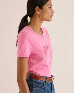 Tee-Shirt Willow Angelots Rose Et Rouge