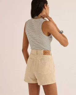 Top Origan Rayures Marine Et Blanc
